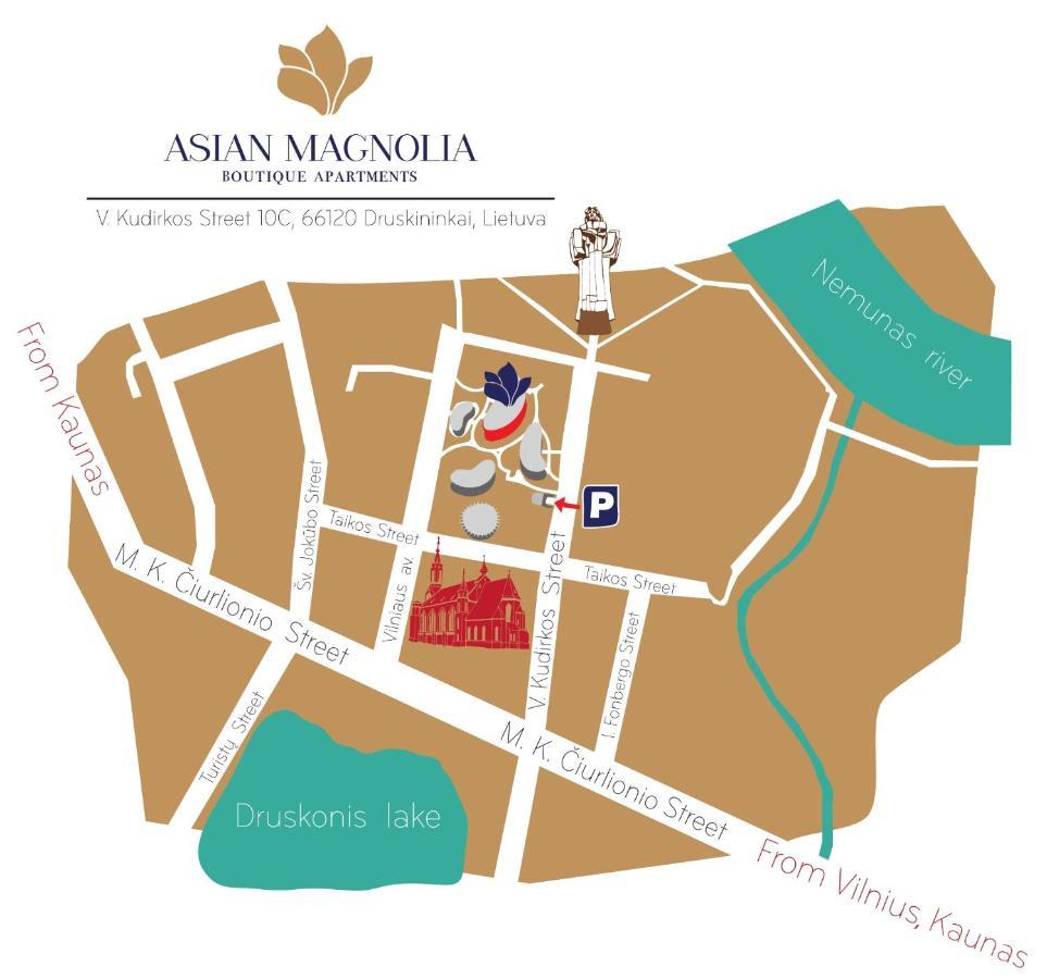 Asian Magnolia Boutique Apartments Druskininkai Dış mekan fotoğraf